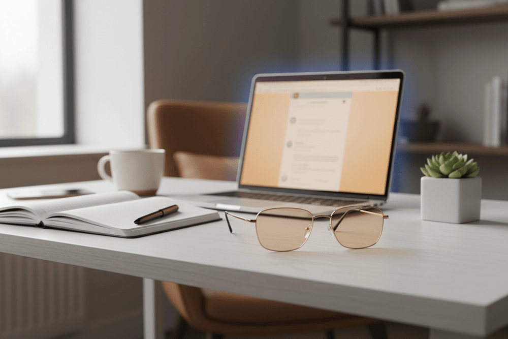 Our Blue Light Glasses Designed for Working From Home - Vynix