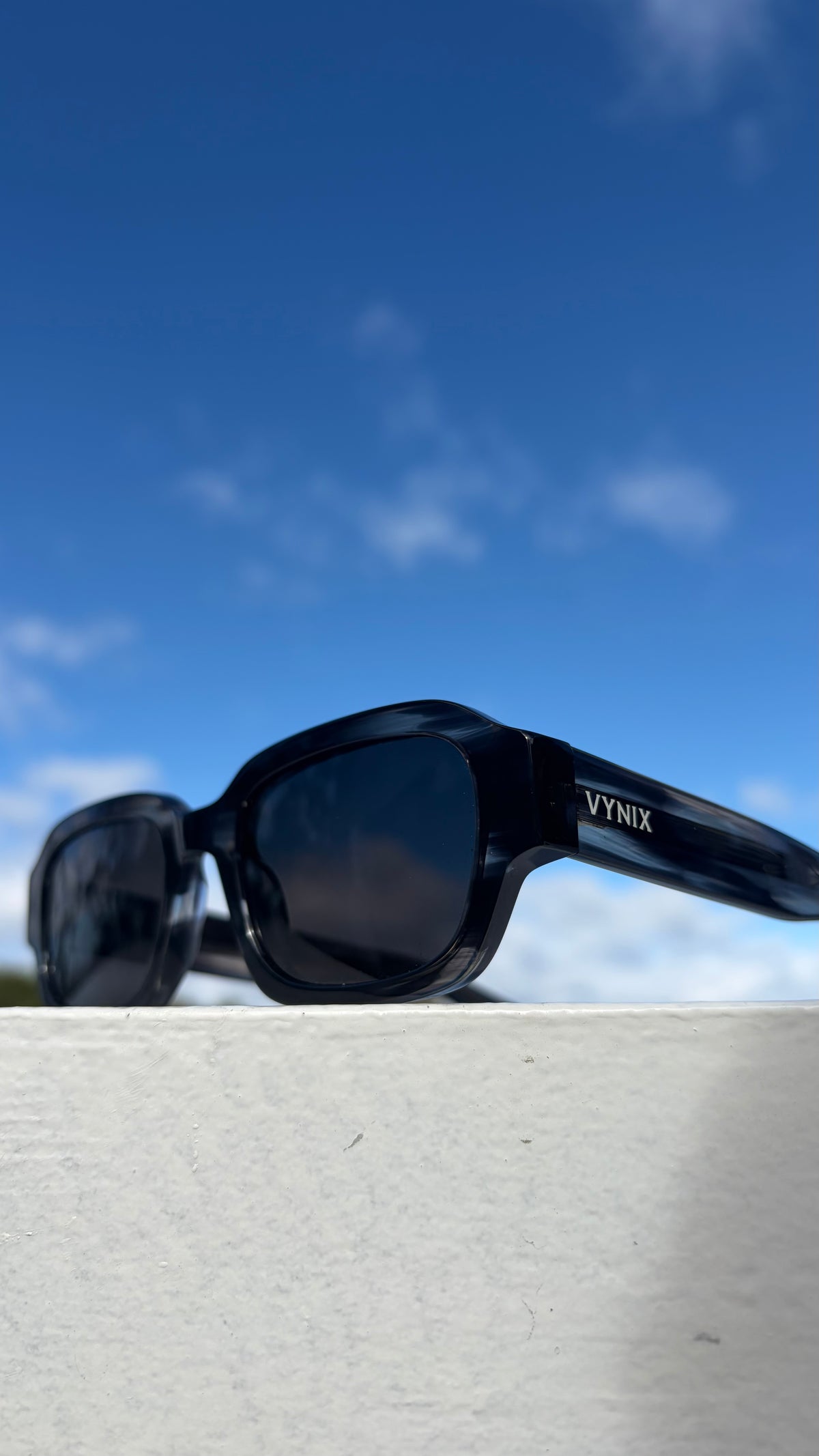 Jared, founder of Vynix, wearing Vynix eyewear