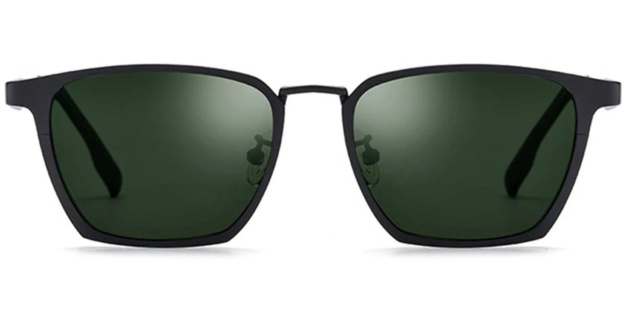 Vynix sunglasses with dark green tinted lenses